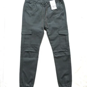 Sand Grey 6-Pocket Cotton Cargo Trouser