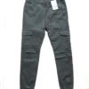 Dark Grey Cotton Cargo Trousers