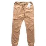 Light Camel Cotton Cargo Trouser