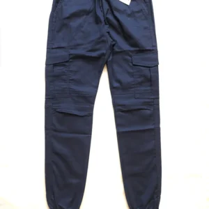 Royal Blue 6-Pocket Cotton Cargo Trousers