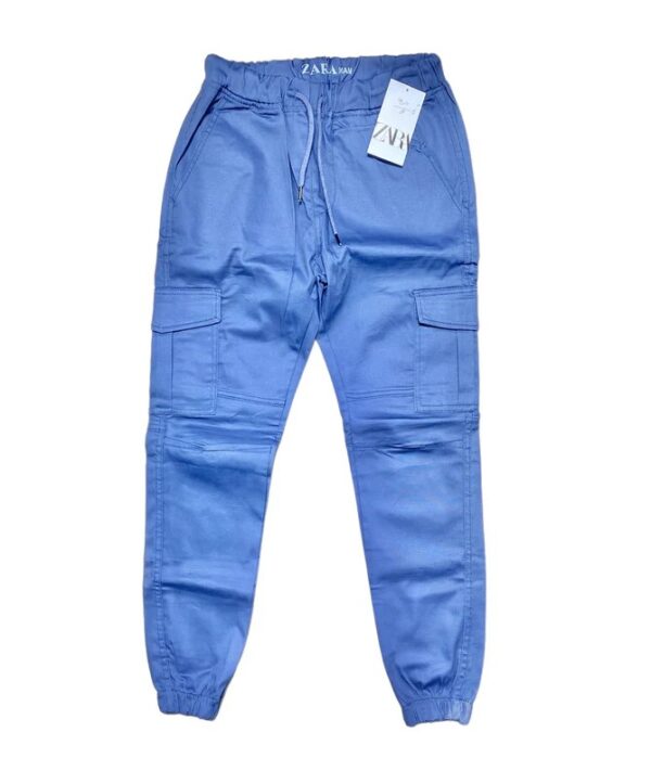 Medium Blue 6 Pocket Cargo Trouser