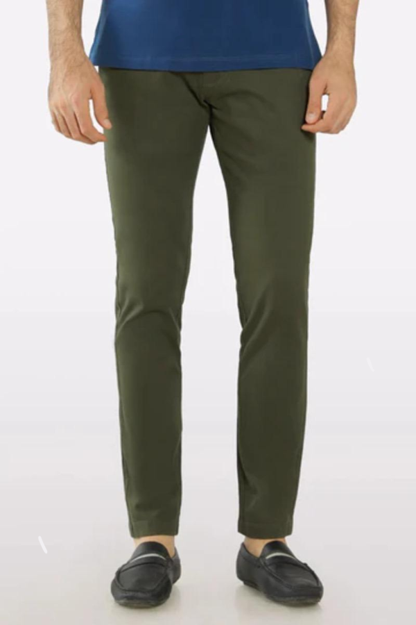 Commando Green Cotton Chinos Pant