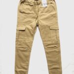 Beige 6 Pocket Cotton Cargo Trouser